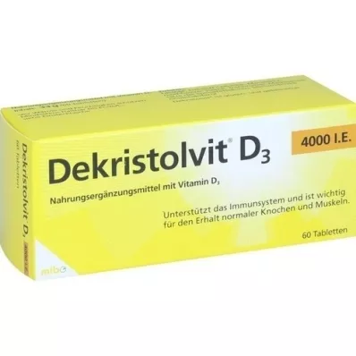 DEKRISTOLVIT D3 4.000 I.U. tabletter, 60 kapsler