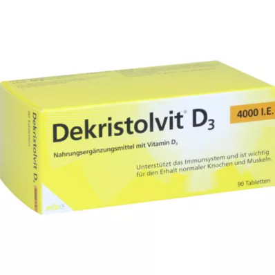 DEKRISTOLVIT D3 4.000 I.U. tabletter, 90 stk