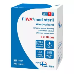 WUNDVERBAND steril 8x10 cm gennemsigtig, 50 stk