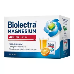 BIOLECTRA Magnesium 400 mg ultra drikkegranulat orange, 20 stk