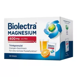 BIOLECTRA Magnesium 400 mg ultra drikkegranulat orange, 40 stk