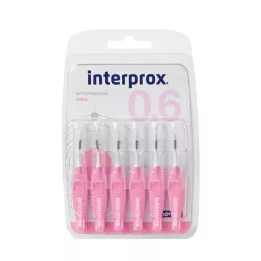 INTERPROX nano pink interdentalbørste blister, 6 stk