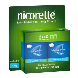 NICORETTE frisk mynte 4 mg sugetabletter presset, 80 stk