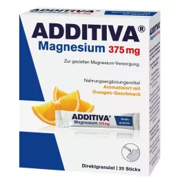 ADDITIVA Magnesium 375 mg sticks orange, 20 stk