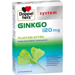 DOPPELHERZ Ginkgo 120 mg system filmovertrukne tabletter, 30 stk