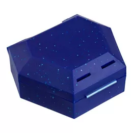 ZAHNSPANGENBOX med snor blå med glitter, 1 stk