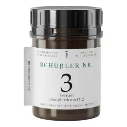 SCHÜSSLER No.3 Ferrum phosphoricum D 12 tabletter, 400 kapsler