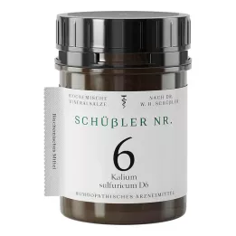SCHÜSSLER NR.6 Kalium sulfuricum D 6 Tabletter, 1000 Kapsler