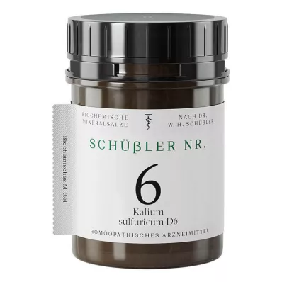 SCHÜSSLER NR.6 Kalium sulfuricum D 6 Tabletter, 1000 Kapsler