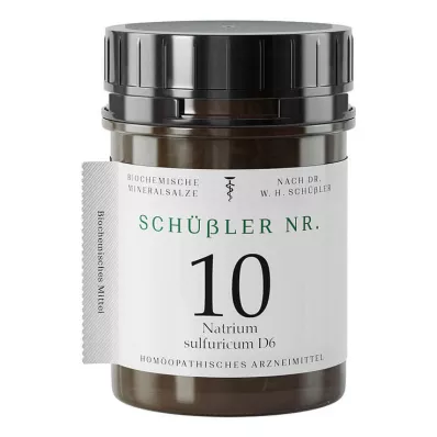 SCHÜSSLER No.10 Natrium sulfuricum D 6 tabletter, 400 kapsler