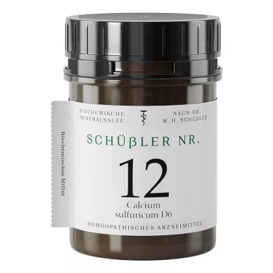 SCHÜSSLER No.12 Calcium sulphuricum D 6 Tabletter, 400 Kapsler