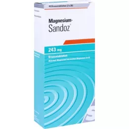 MAGNESIUM SANDOZ 243 mg brusetabletter, 40 stk