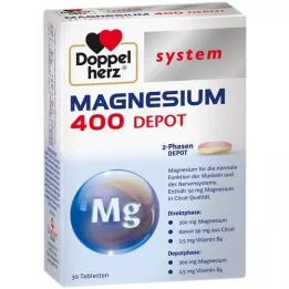DOPPELHERZ Magnesium 400 Depot systemtabletter, 30 kapsler
