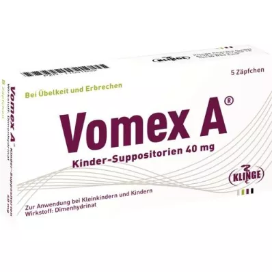 VOMEX A pædiatriske suppositorier 40 mg, 5 stk