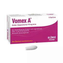 VOMEX A pædiatriske suppositorier 70 mg forte, 5 stk