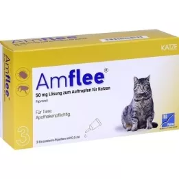 AMFLEE 50 mg spot-on-opløsning til katte, 3 stk