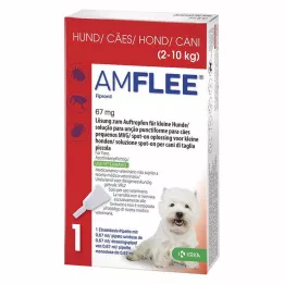 AMFLEE 67 mg spot-on opløsning til små hunde 2-10 kg, 3 stk