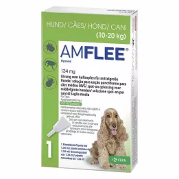 AMFLEE 134 mg spot-on opløsning til mellemstore hunde 10-20 kg, 3 stk
