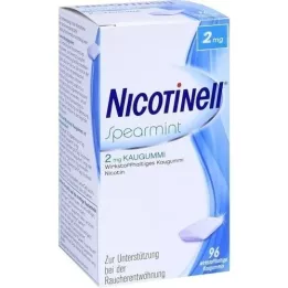 NICOTINELL Spearmint tyggegummi 2 mg, 96 stk