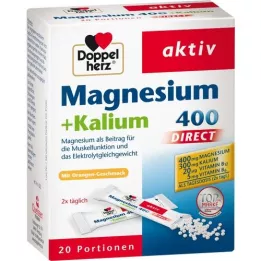 DOPPELHERZ Magnesium+Kalium DIRECT poser, 20 stk