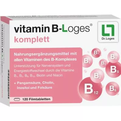 VITAMIN B-LOGES komplette filmovertrukne tabletter, 120 stk