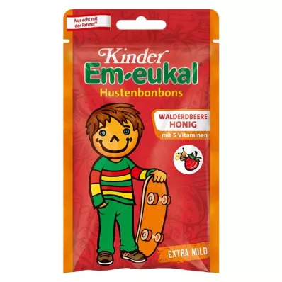 EM Eukal børnebolsjer vildjordbærhonning, 75 g