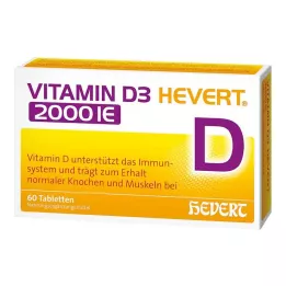 VITAMIN D3 HEVERT 2.000 I.U. tabletter, 60 stk