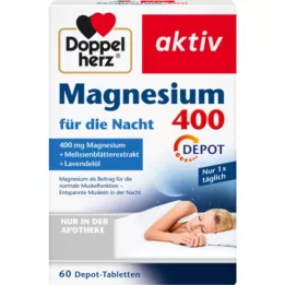 DOPPELHERZ Magnesium 400 til natten tabletter, 60 stk