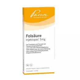 FOLSÄURE INJEKTOPAS 5 mg injektionsvæske, opløsning, 10 stk