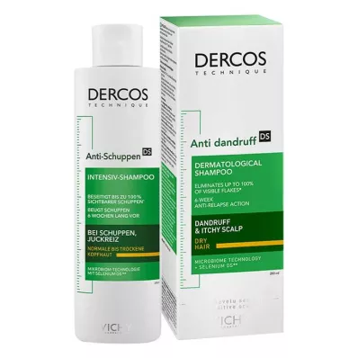 VICHY DERCOS Skælshampoo til tør hovedbund, 200 ml