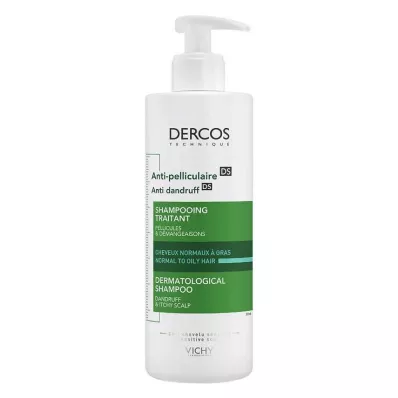 VICHY DERCOS Anti-skælshampoo til fedtet hovedbund, 390 ml