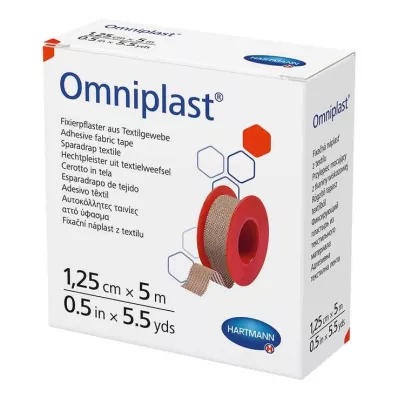 Omniplast fastgørelsesgips tekstilvægt 1,25 cmx5 m, 1 stk