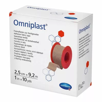 Omniplast fikseringsgips tekstilvægt 2,5 cmx9,2 m, 1 stk