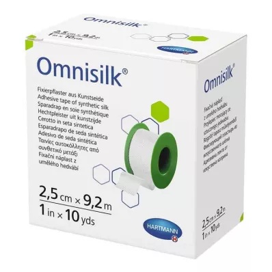 OMNISILK Fikseringsgips af kunstsilke 2,5 cmx9,2 m, 1 stk