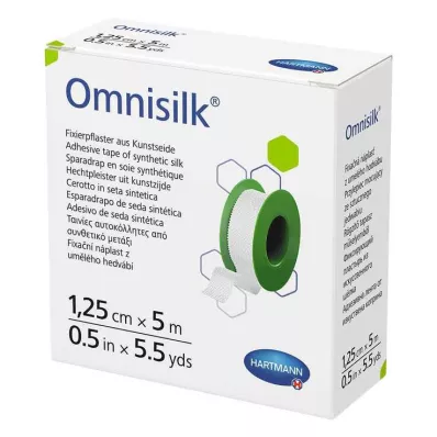 Omnisilk fikseringsgips kunstsilke 1,25 cmx5 m, 1 stk