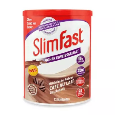 SLIM FAST Cafe au Lait-pulver, 438 g