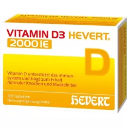 VITAMIN D3 HEVERT 2.000 I.U. tabletter, 120 stk