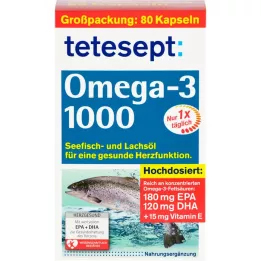 TETESEPT Omega-3 1000 kapsler, 80 kapsler