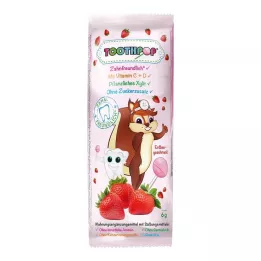 TOOTHPOP Tandplejeslikkepind med jordbærsmag, 1 stk