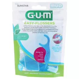 GUM Easy-Flossers tandtrådspinde med voks + rejseetui, 30 stk