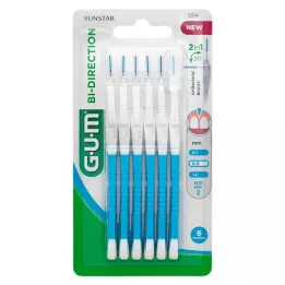 GUM Bi-Direction Interdentalb.0,9 mm blå, 6 stk