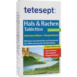 TETESEPT Halstabletter &amp; Halstabletter sukkerfri, 20 stk