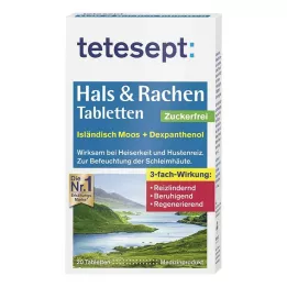TETESEPT Halstabletter &amp; Halstabletter sukkerfri, 20 stk