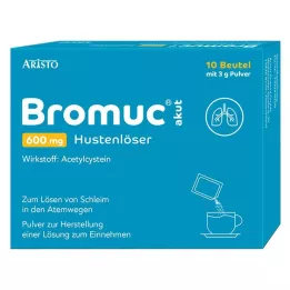 BROMUC akut 600 mg hostedæmpende plv. til oral brug, 10 stk