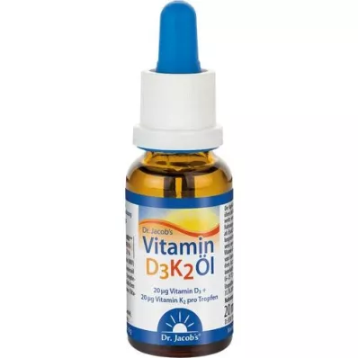 VITAMIN D3K2-olie Dr. Jacobs dråber, 20 ml