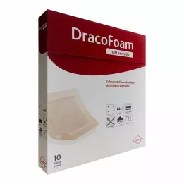 DRACOFOAM Selvklæbende, sensitiv skumsårpind 5x5 cm, 10 stk
