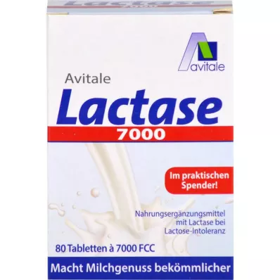 LACTASE 7.000 FCC Tabletter i dispenser, 80 stk