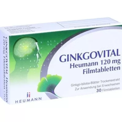 GINKGOVITAL Heumann 120 mg filmovertrukne tabletter, 30 stk