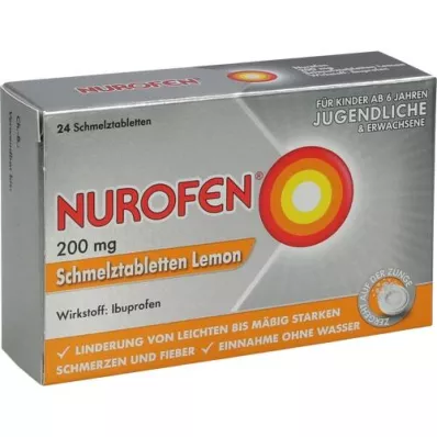 NUROFEN 200 mg smeltetabletter Citron, 24 stk