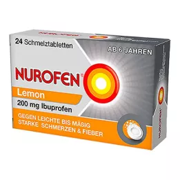 NUROFEN 200 mg smeltetabletter Citron, 24 stk